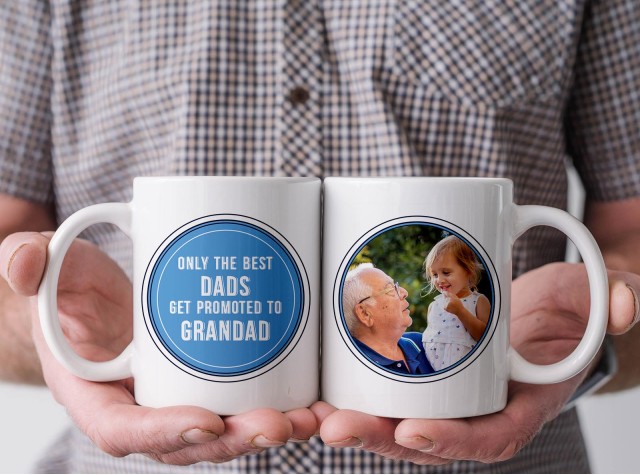 Best Dads Promoted To Grandad Personalised Mug